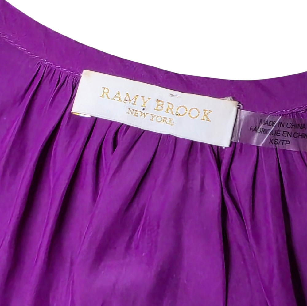 RAMY BROOK HADLEY RUFFLED BLOUSON DRESS XS - Picture 9 of 12